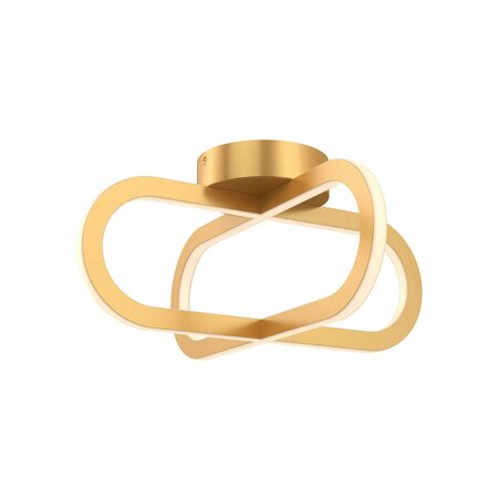 DALS Atom 16 inch Flushmount Double Vertical Ring, Gold FDB-CC-GD